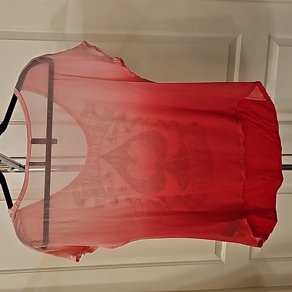 Woman's,  Affliction,  T-shirt , size L, light and dark pink - Picture 3 of 5